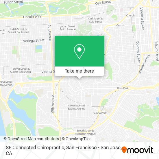 SF Connected Chiropractic map