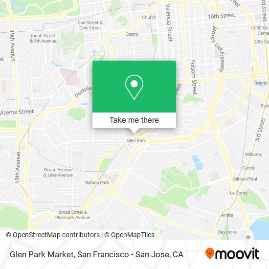 Mapa de Glen Park Market