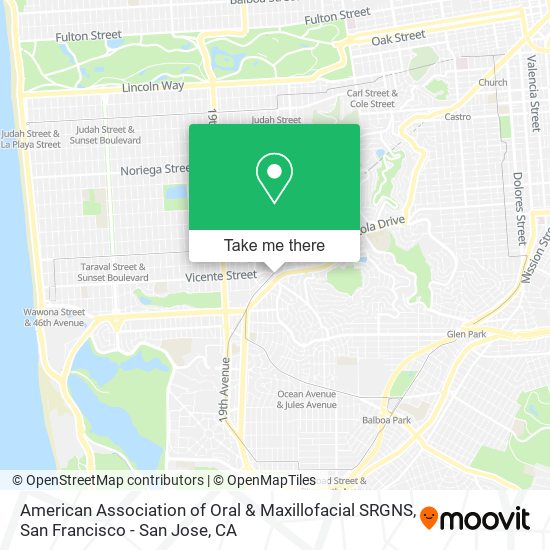 American Association of Oral & Maxillofacial SRGNS map