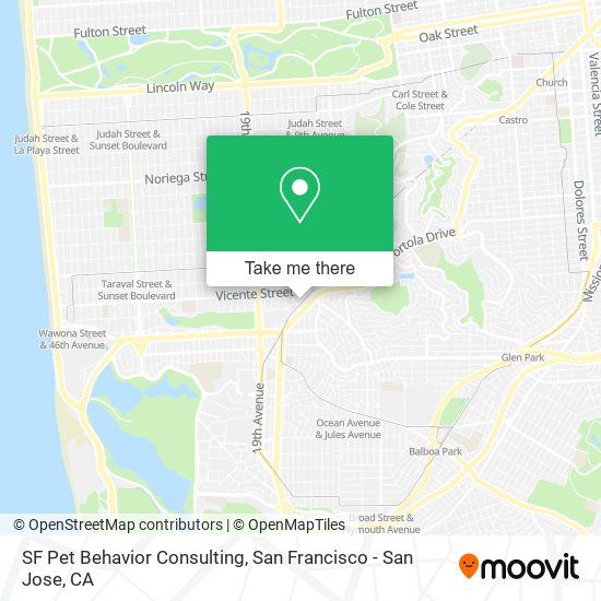 Mapa de SF Pet Behavior Consulting