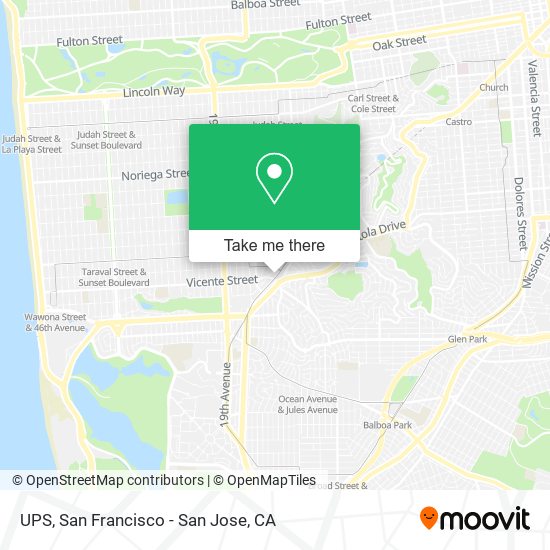 UPS map