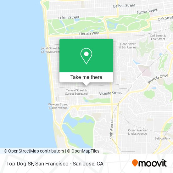 Mapa de Top Dog SF