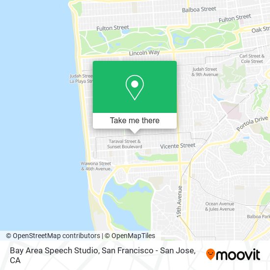 Bay Area Speech Studio map