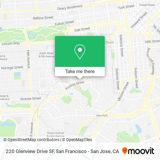 Mapa de 220 Glenview Drive SF