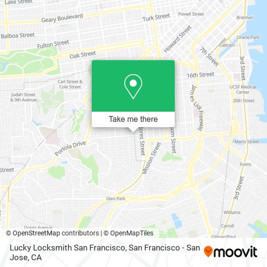 Mapa de Lucky Locksmith San Francisco