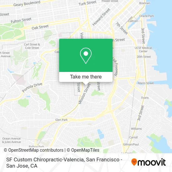 SF Custom Chiropractic-Valencia map