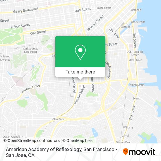 American Academy of Reflexology map