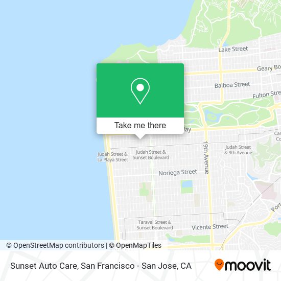 Sunset Auto Care map