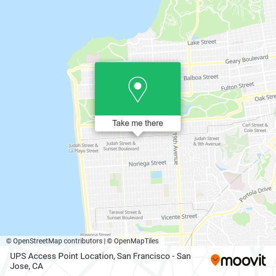 UPS Access Point Location map