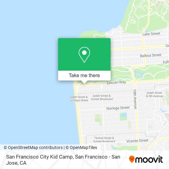 Mapa de San Francisco City Kid Camp