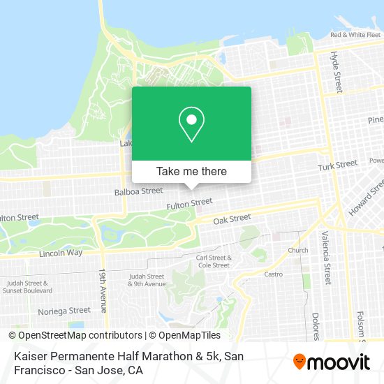 Mapa de Kaiser Permanente Half Marathon & 5k