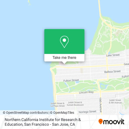 Northern California Institute for Research & Education map