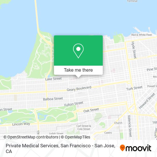 Private Medical Services map