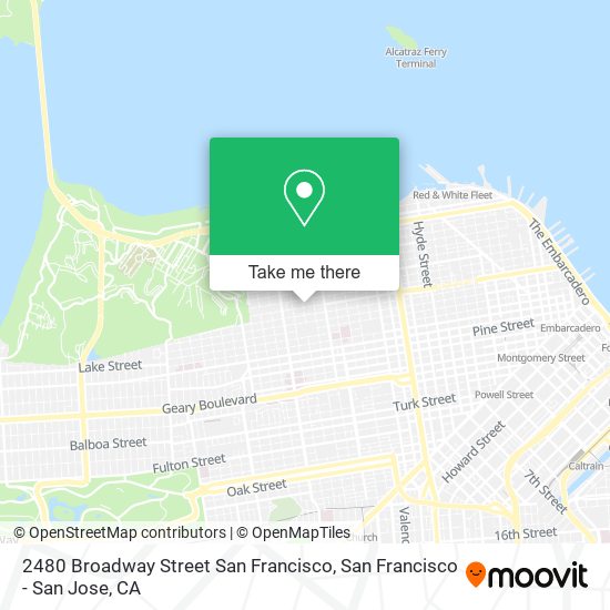 Mapa de 2480 Broadway Street San Francisco