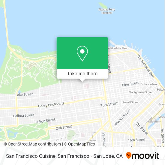 San Francisco Cuisine map