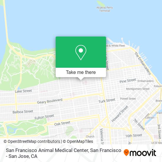 Mapa de San Francisco Animal Medical Center