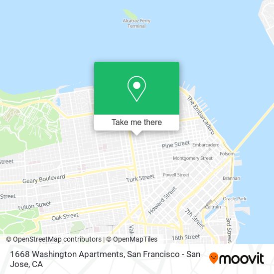 1668 Washington Apartments map
