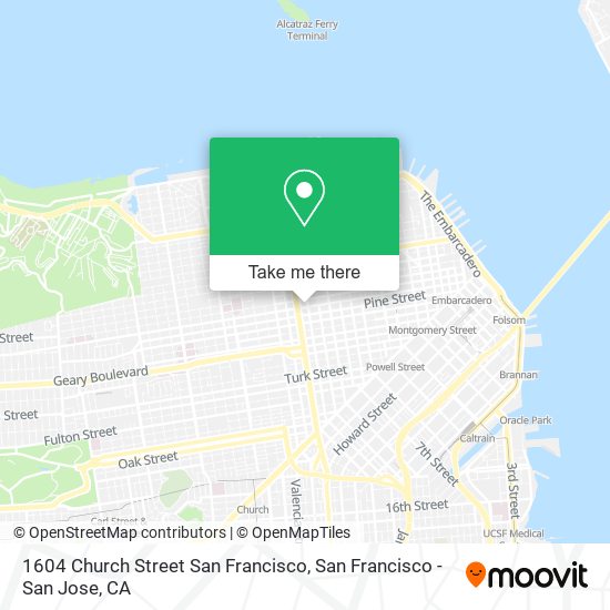 Mapa de 1604 Church Street San Francisco