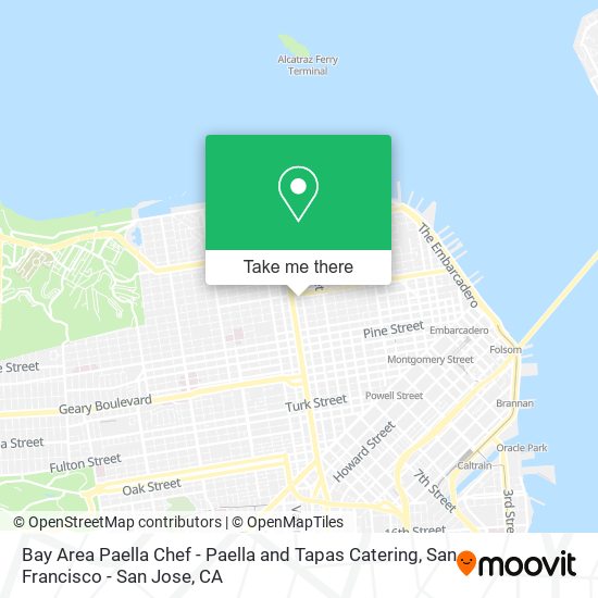 Mapa de Bay Area Paella Chef - Paella and Tapas Catering