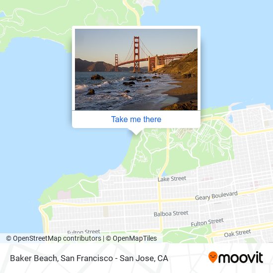 Baker Beach map