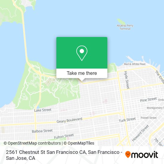 Mapa de 2561 Chestnut St San Francisco CA