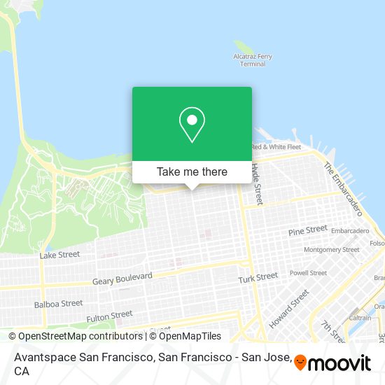 Mapa de Avantspace San Francisco