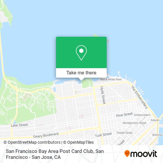 San Francisco Bay Area Post Card Club map