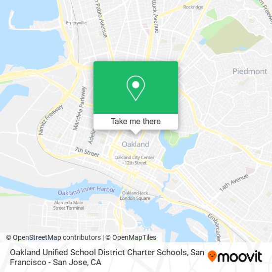 Oakland Unified School District Charter Schools map