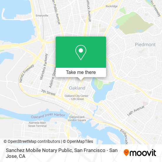Sanchez Mobile Notary Public map