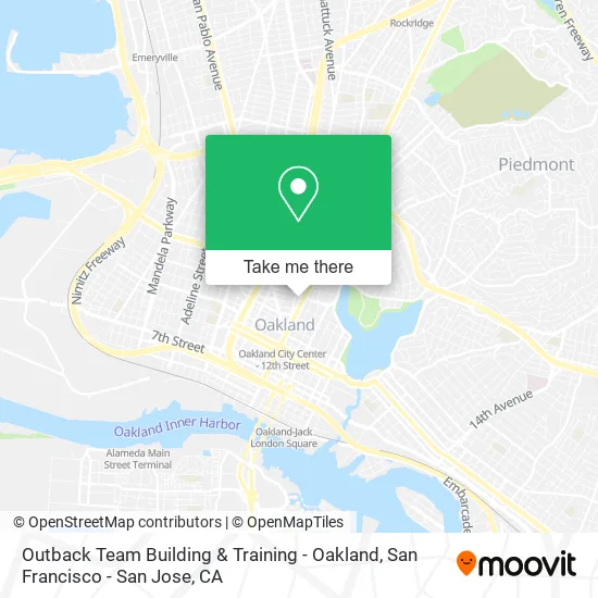 Outback Team Building & Training - Oakland map