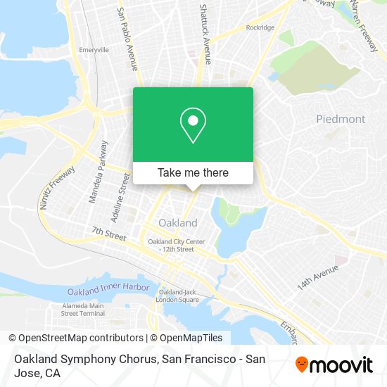 Oakland Symphony Chorus map