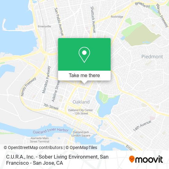 C.U.R.A., Inc. - Sober Living Environment map