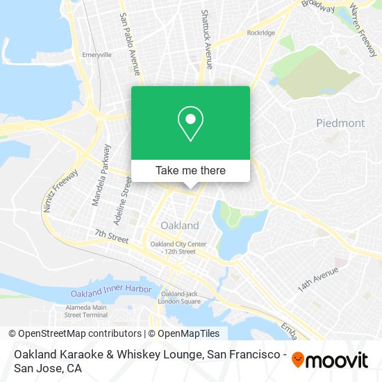 Mapa de Oakland Karaoke & Whiskey Lounge