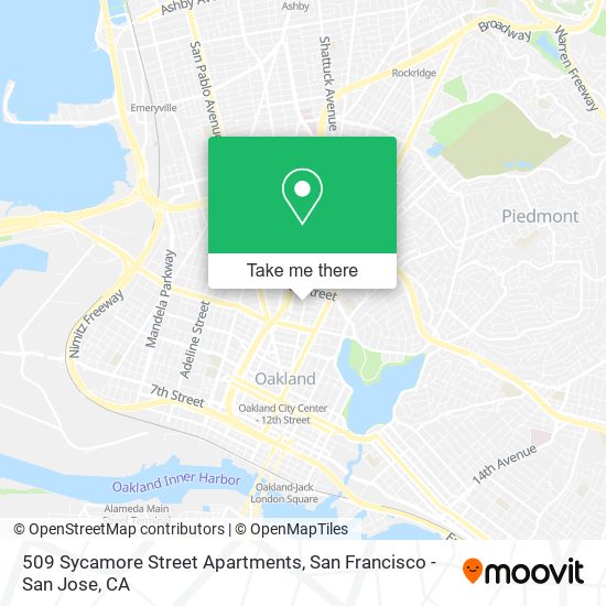 Mapa de 509 Sycamore Street Apartments