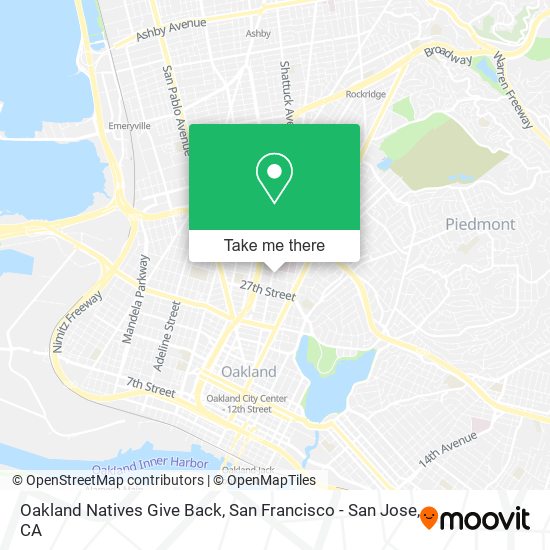 Mapa de Oakland Natives Give Back