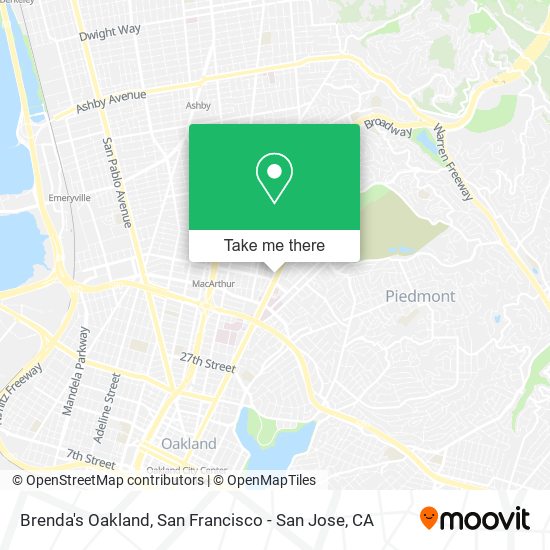 Brenda's Oakland map