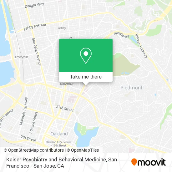Mapa de Kaiser Psychiatry and Behavioral Medicine