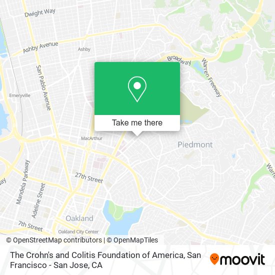 Mapa de The Crohn's and Colitis Foundation of America