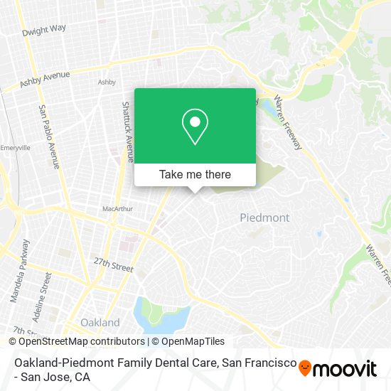 Oakland-Piedmont Family Dental Care map