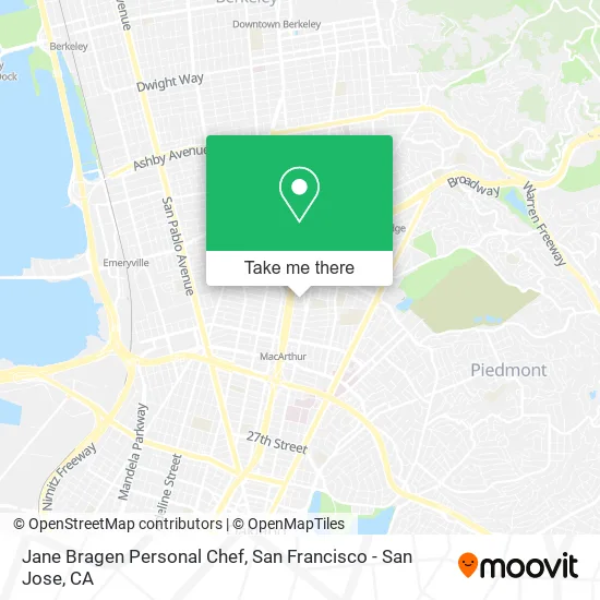 Mapa de Jane Bragen Personal Chef
