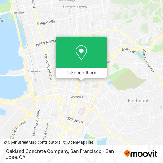 Oakland Concrete Company map