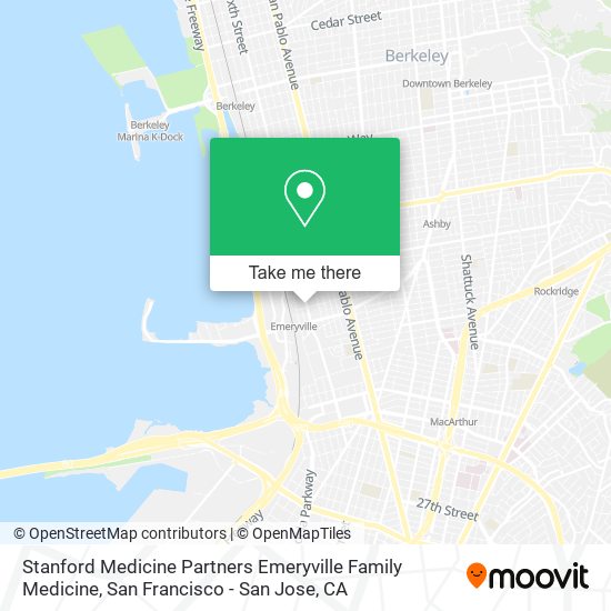 Stanford Medicine Partners Emeryville Family Medicine map