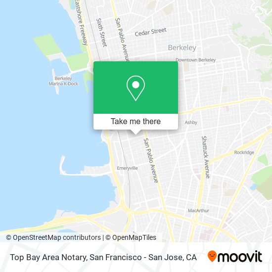 Top Bay Area Notary map