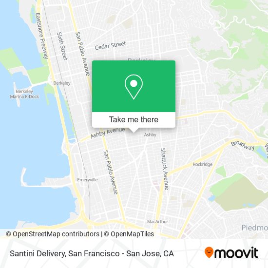 Santini Delivery map