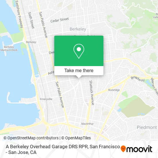 Mapa de A Berkeley Overhead Garage DRS RPR