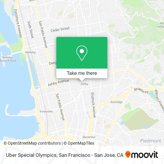 Uber Special Olympics map