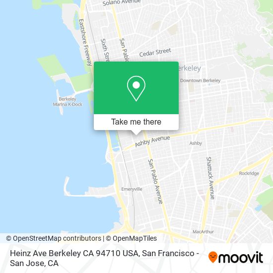 Heinz Ave Berkeley CA 94710 USA map