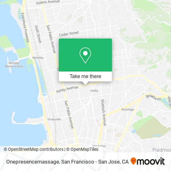 Onepresencemassage map