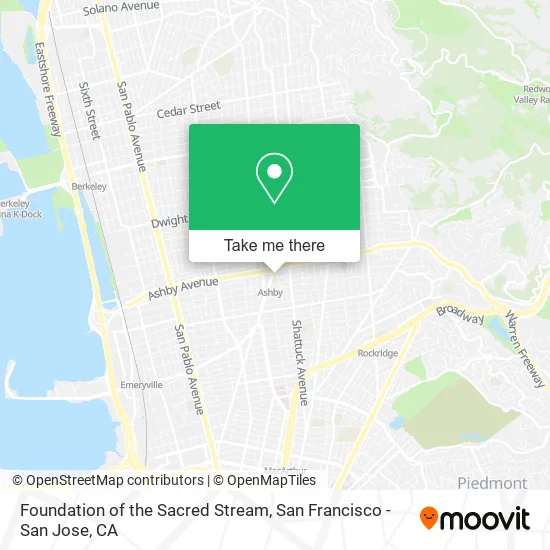 Foundation of the Sacred Stream map