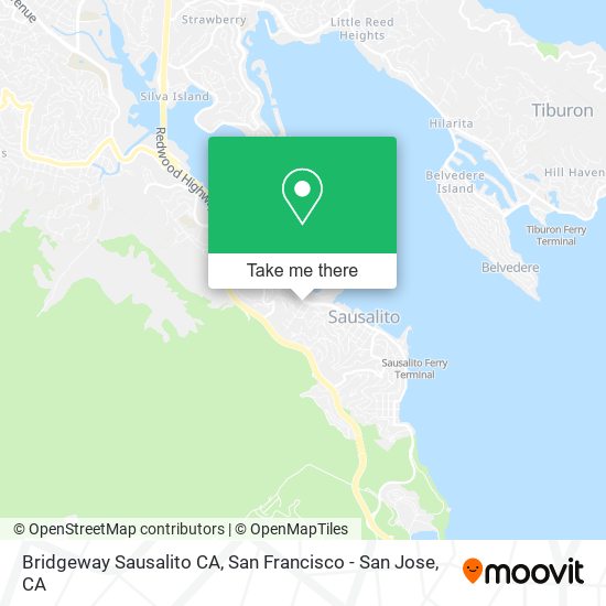 Bridgeway Sausalito CA map